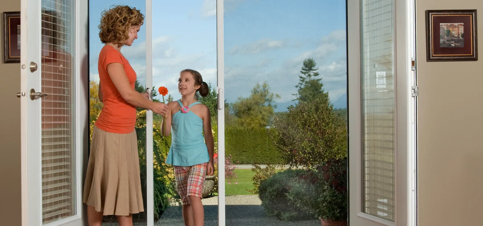 French door retractable screen