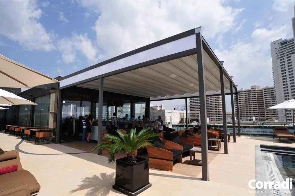 Rooftop retractable roof system