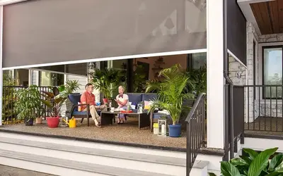 Motorized patio screen