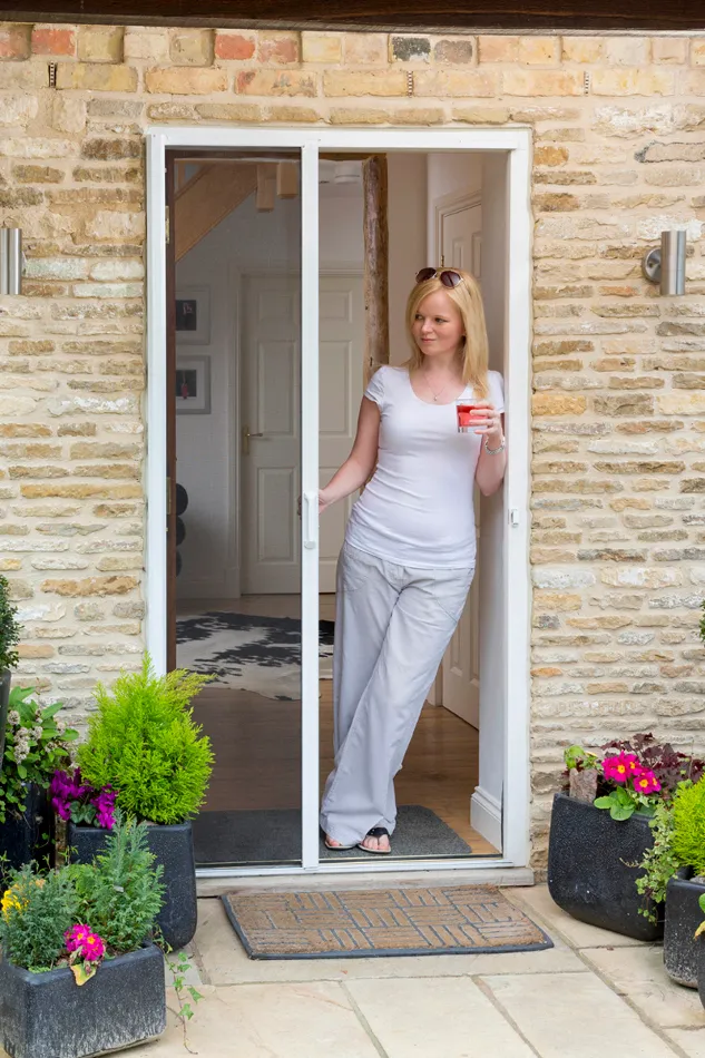 Custom retractable screen install — Fairfax VA